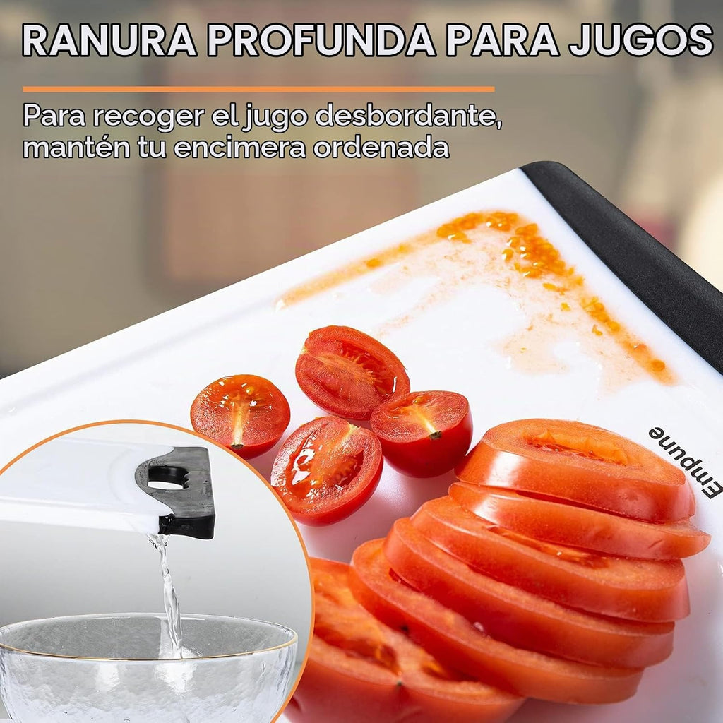 Tablas de cortar extra grandes, de plástico para cocina (juego de 4...