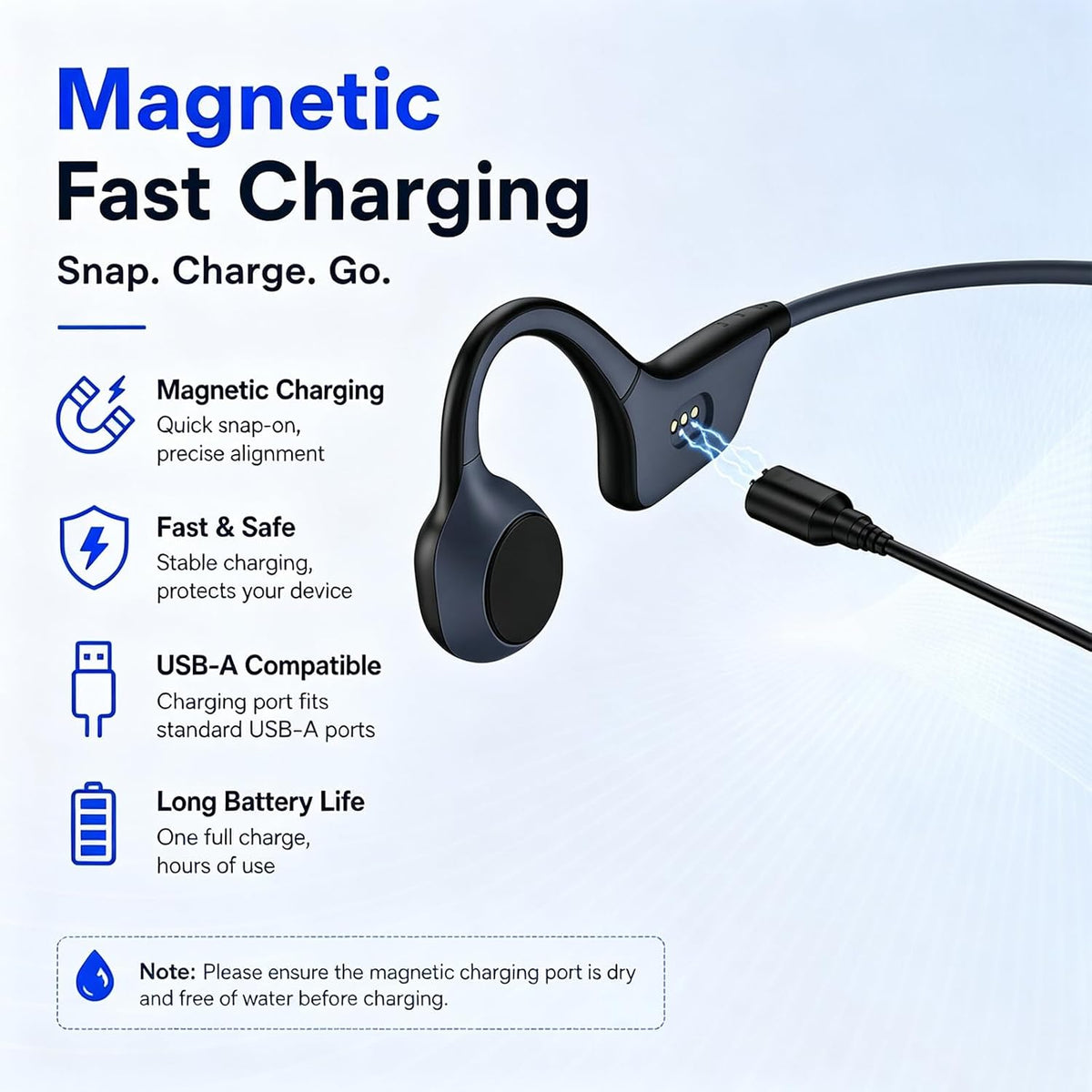 Auriculares abiertos del camionero de la conducción ósea del oído c...