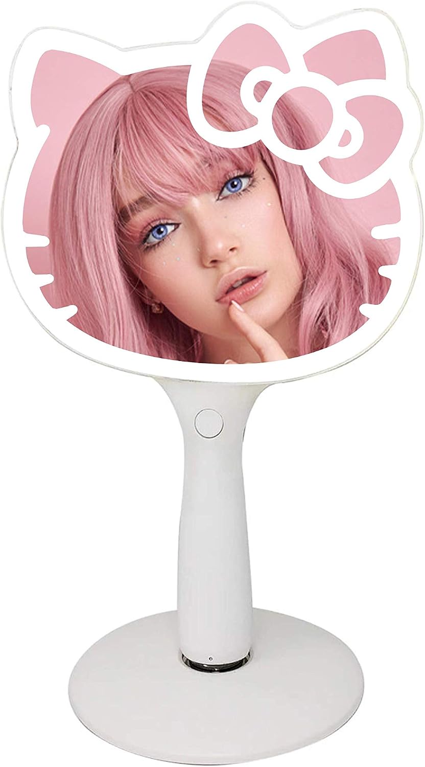 Impressions Vanity Hello Kitty Espejo de mano LED, espejo de tocado...