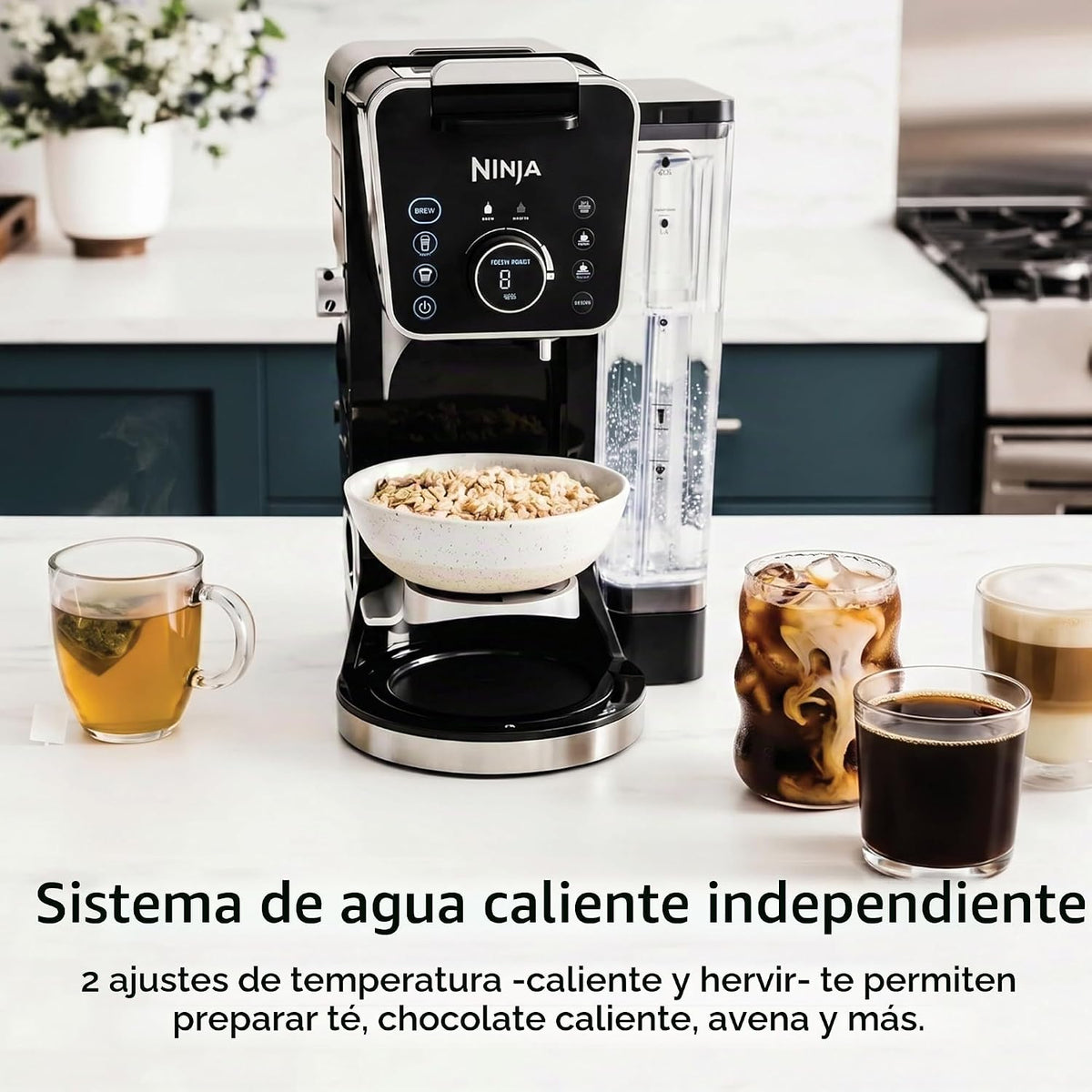 Ninja Cafetera de goteo con combo K Cup, sistema de café especial D...