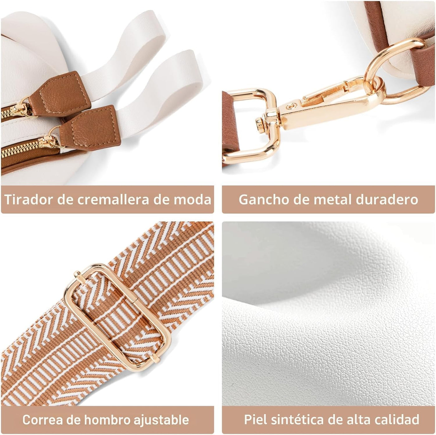 oscaurt Bolso cruzado de cuero para mujer, bolso grande para mujer,...