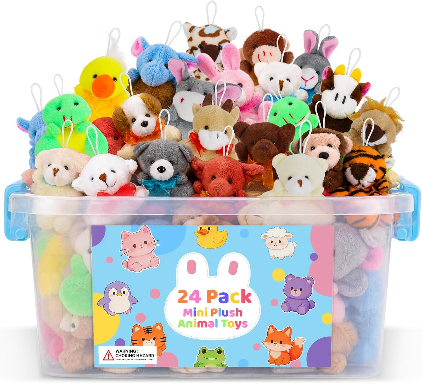 Gluaintdux Paquete de 24 mini juguetes de peluche a granel, animale...