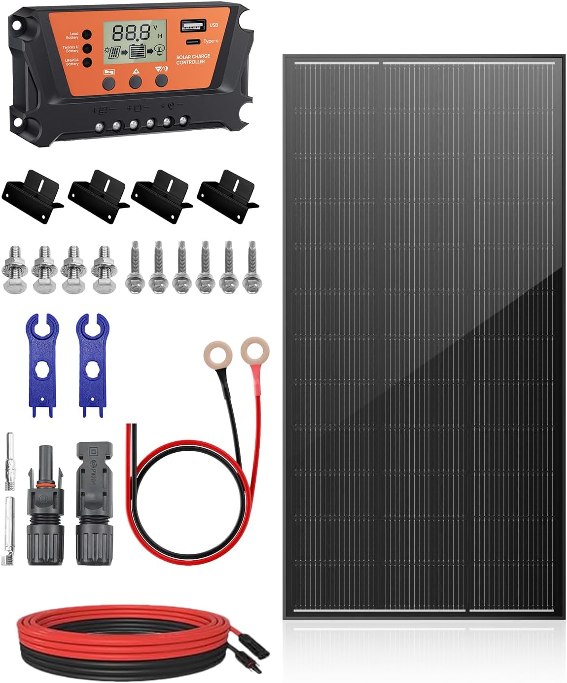 Rvpozwer Equipo del panel solar de 200 vatios, 200W tipo N-tipo efi...