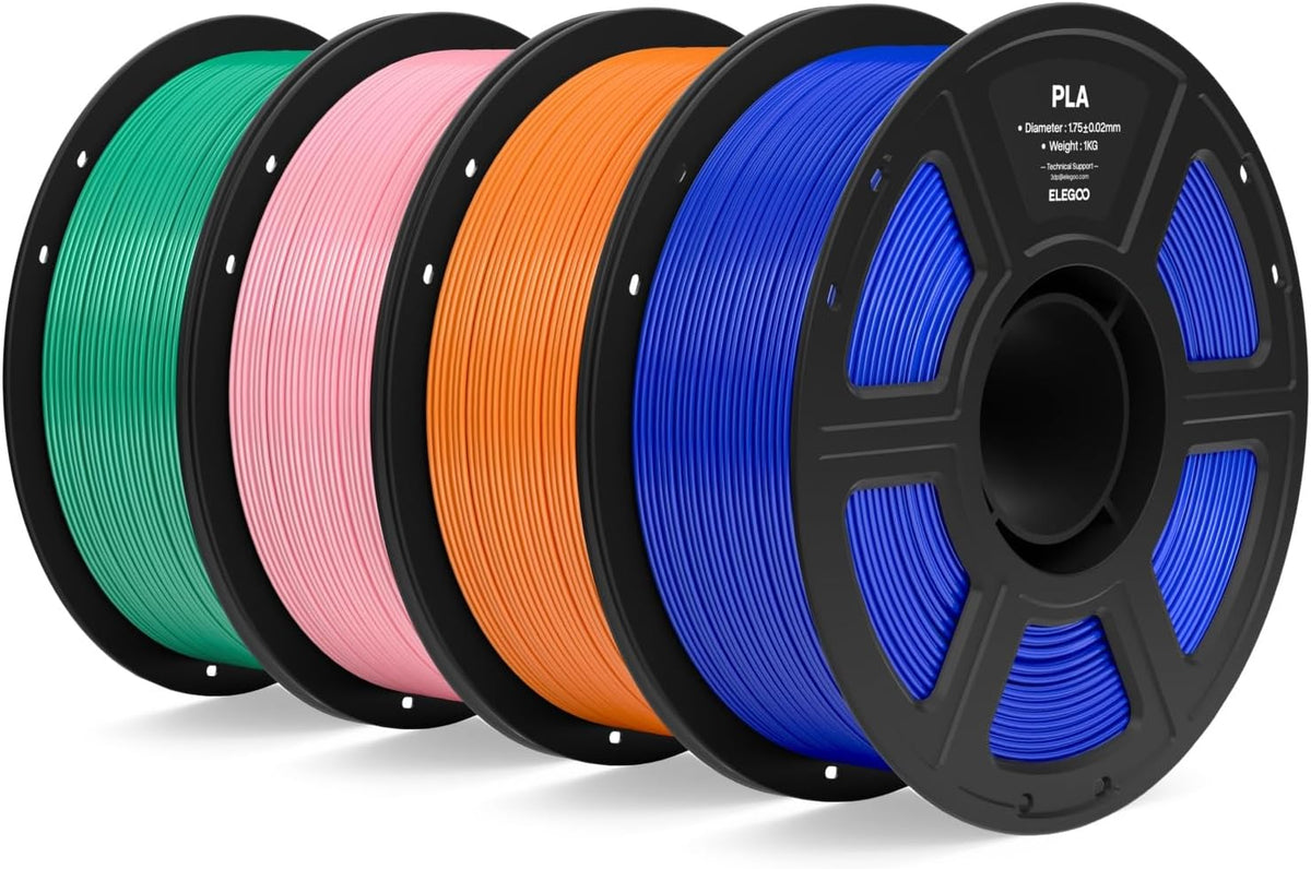 ELEGOO Filamento PLA para impresora 3D, 8.8 lbs, azul oscuro\/naran...