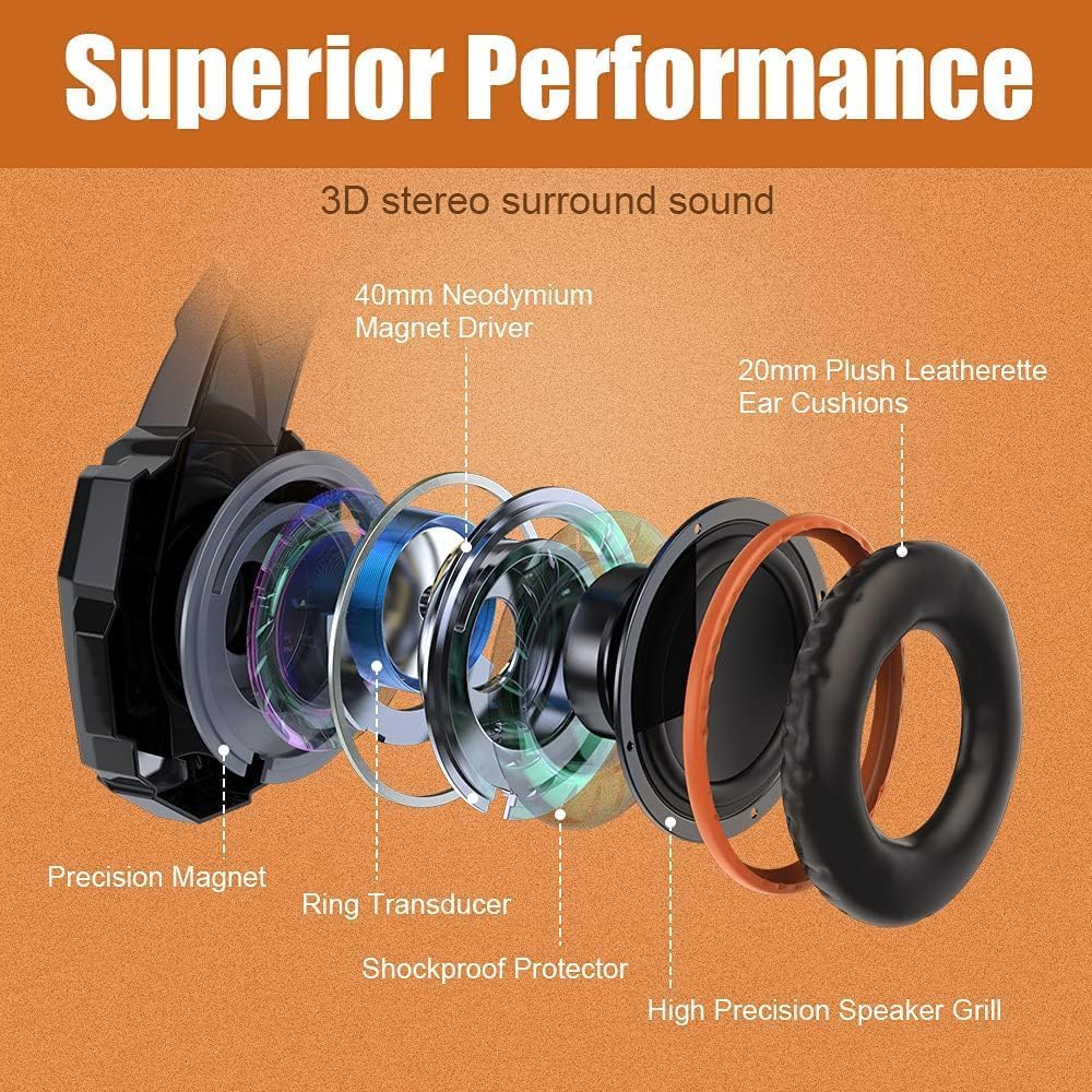 BENGOO G9000 Auriculares estéreo para juegos para PS4, PC, controla...