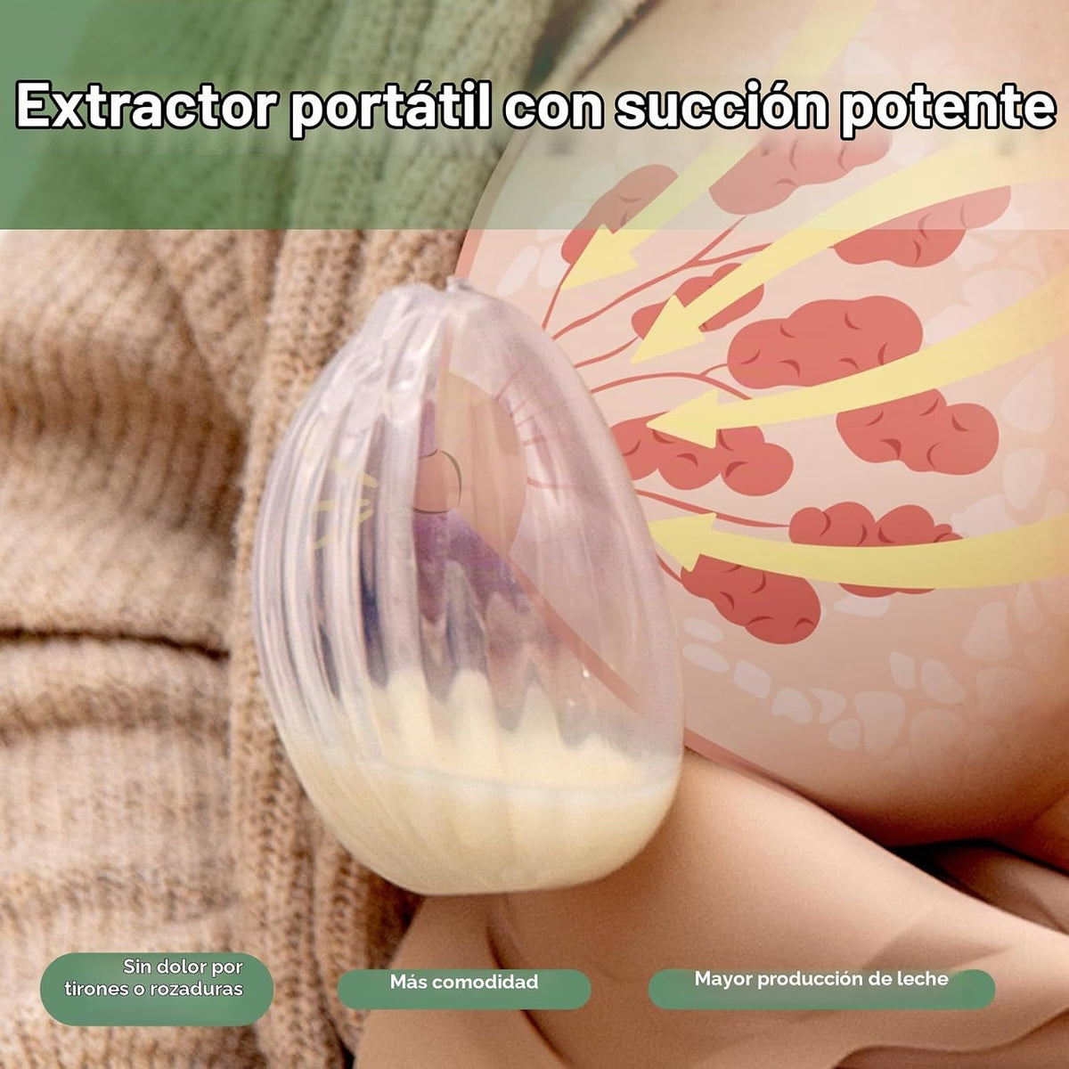 haakaa Extractor de leche de concha, extractor de leche manual port...