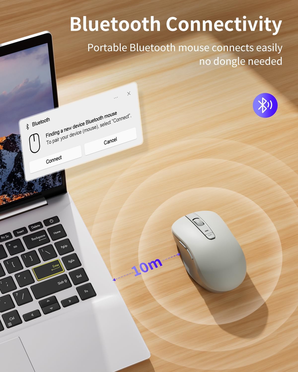 Wegear Ratón inalámbrico Bluetooth silencioso, clic silencioso (pla...