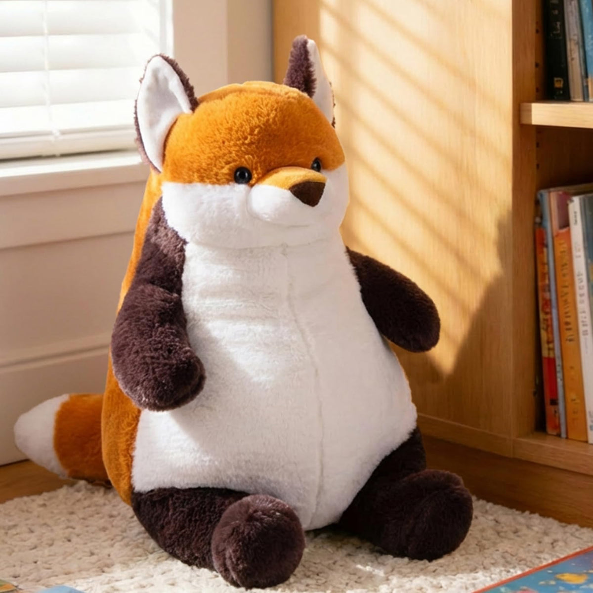 ARELUX Almohada gigante de peluche grande de zorro grande de 22 pul...
