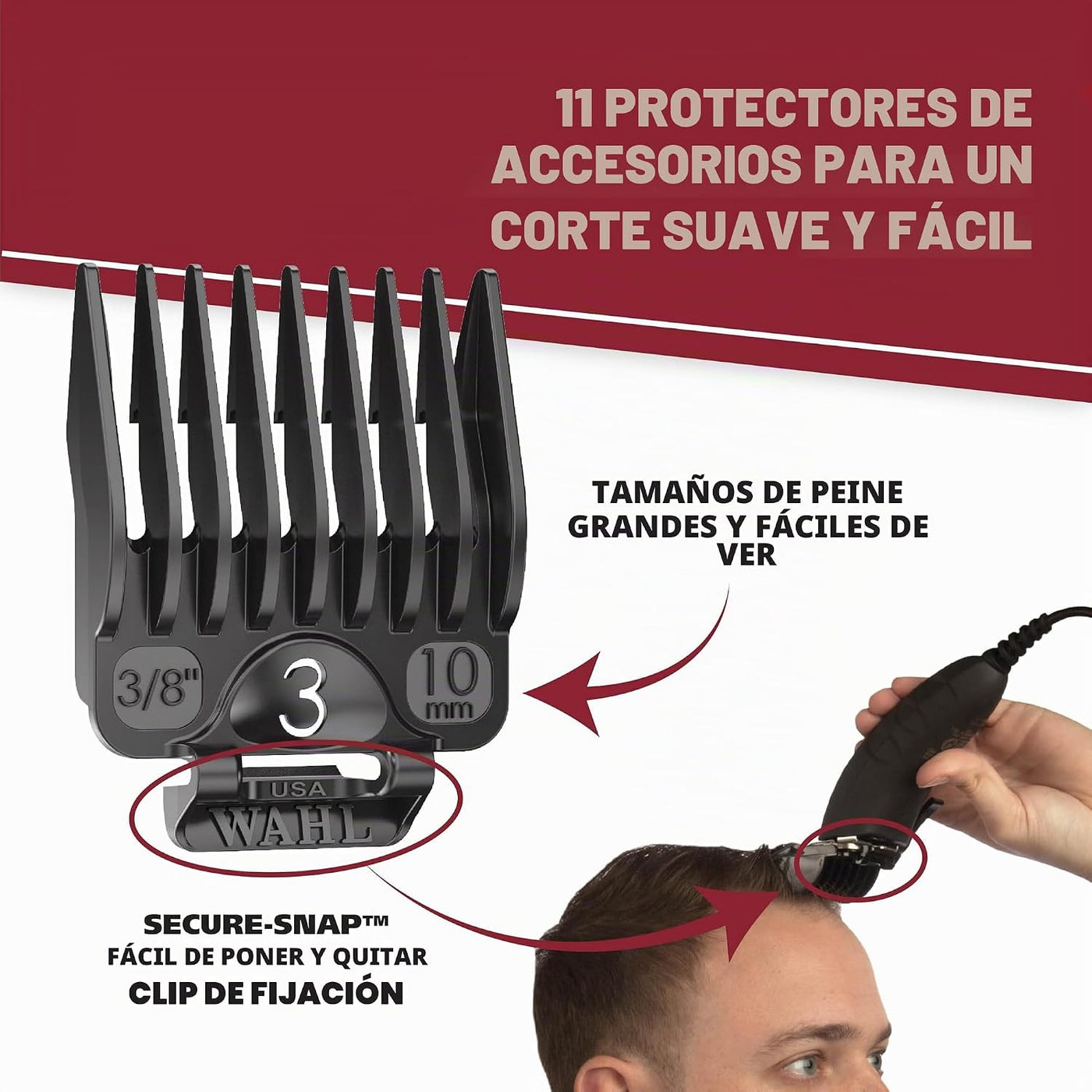 Wahl USA - Kit de corte de pelo personal compacto con cable y palan...
