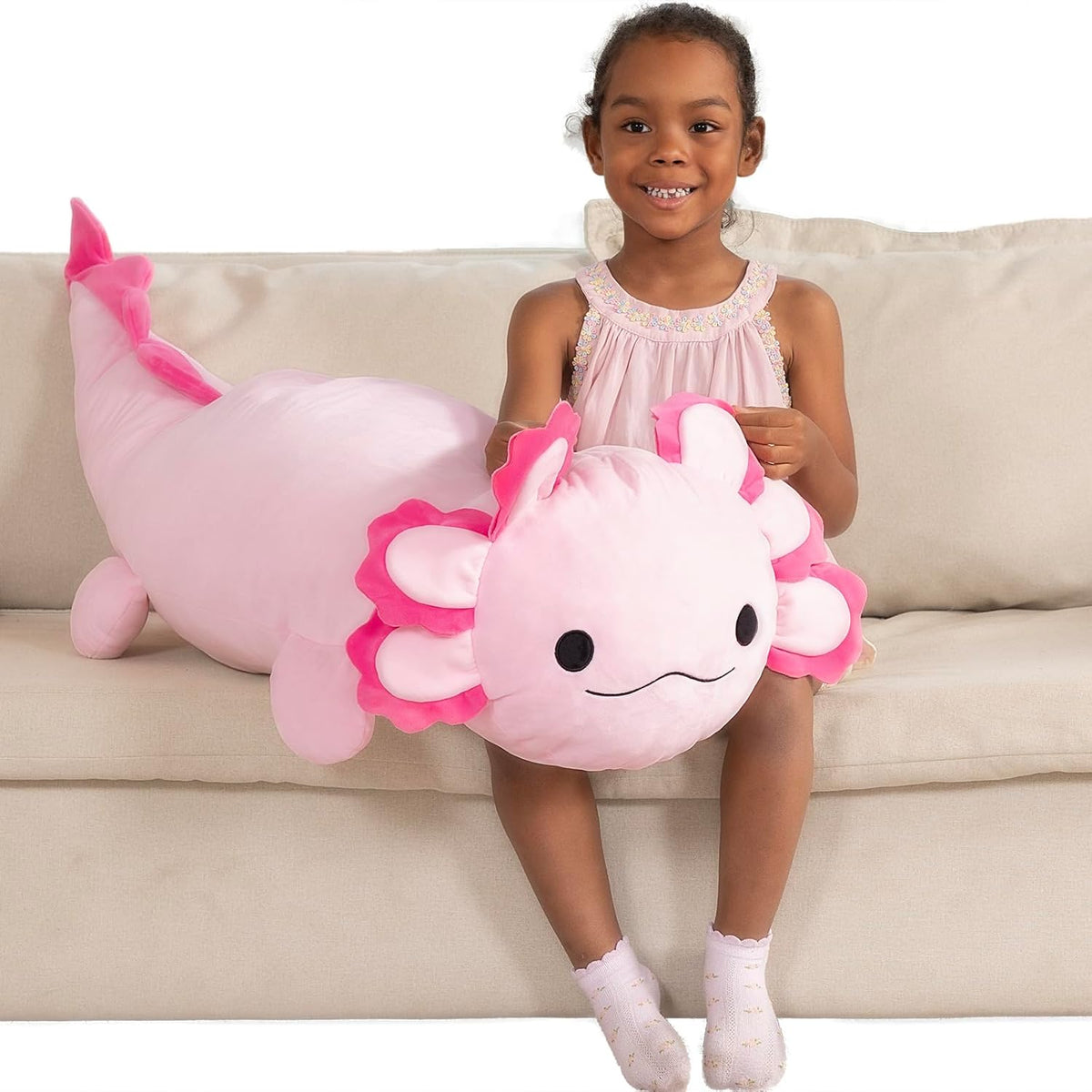 MaoGoLan Peluche de Ajolote Gigante de 47", Animal de Peluche d...