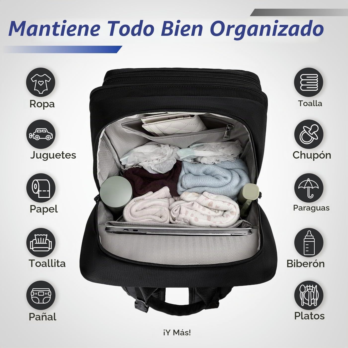 LORADI Mochila grande para pañales para papá, estilo táctico, color...