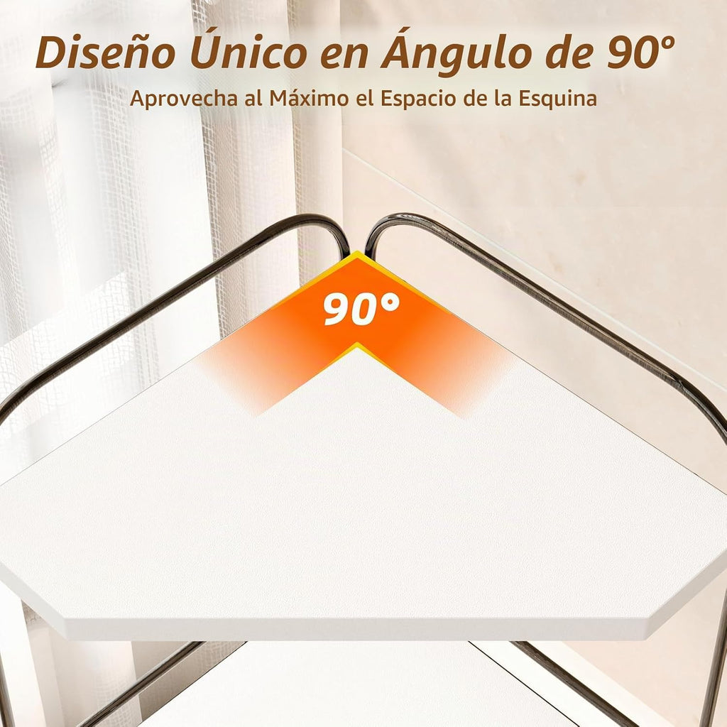 Naeqieo Organizador esquinero de encimera de baño, organizador de e...