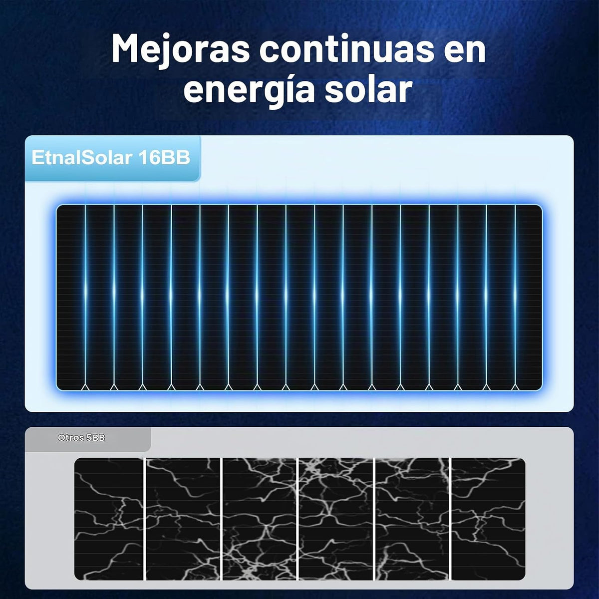 EtnalSolar Panel solar 16BB 100W tipo N 12V, 25.6% de alta eficienc...