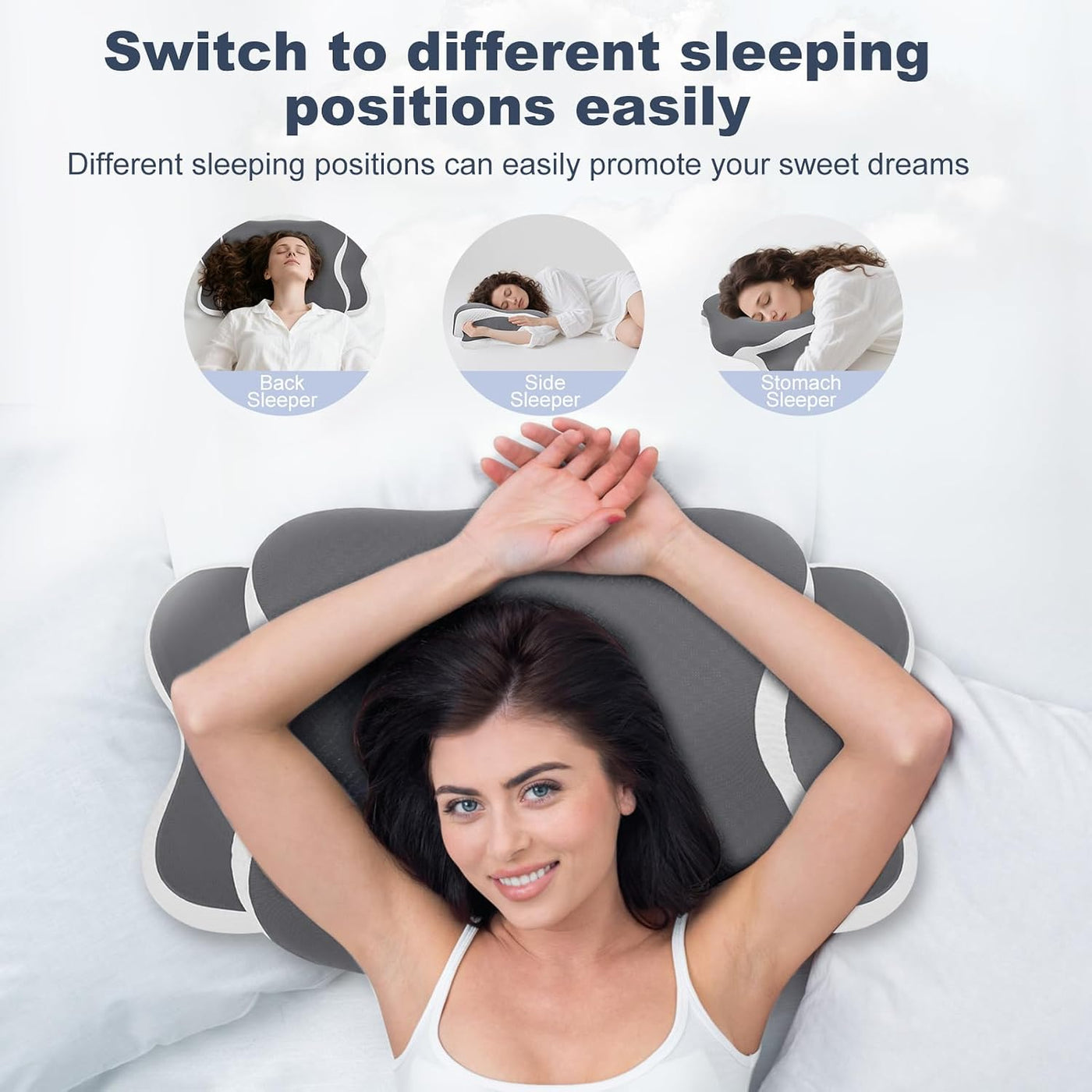 Almohada para la apnea del sueño, almohada Ergo para la apnea del s...