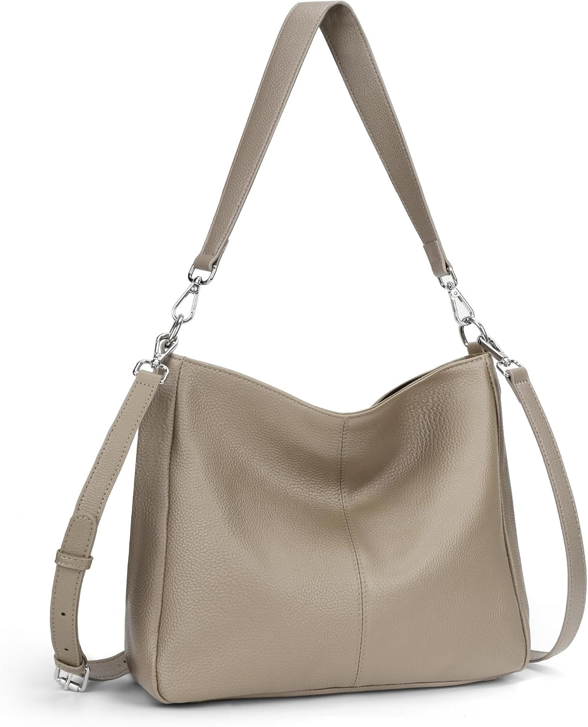 befen Bolso Hobo de cuero genuino para mujer, bolso de hombro para...