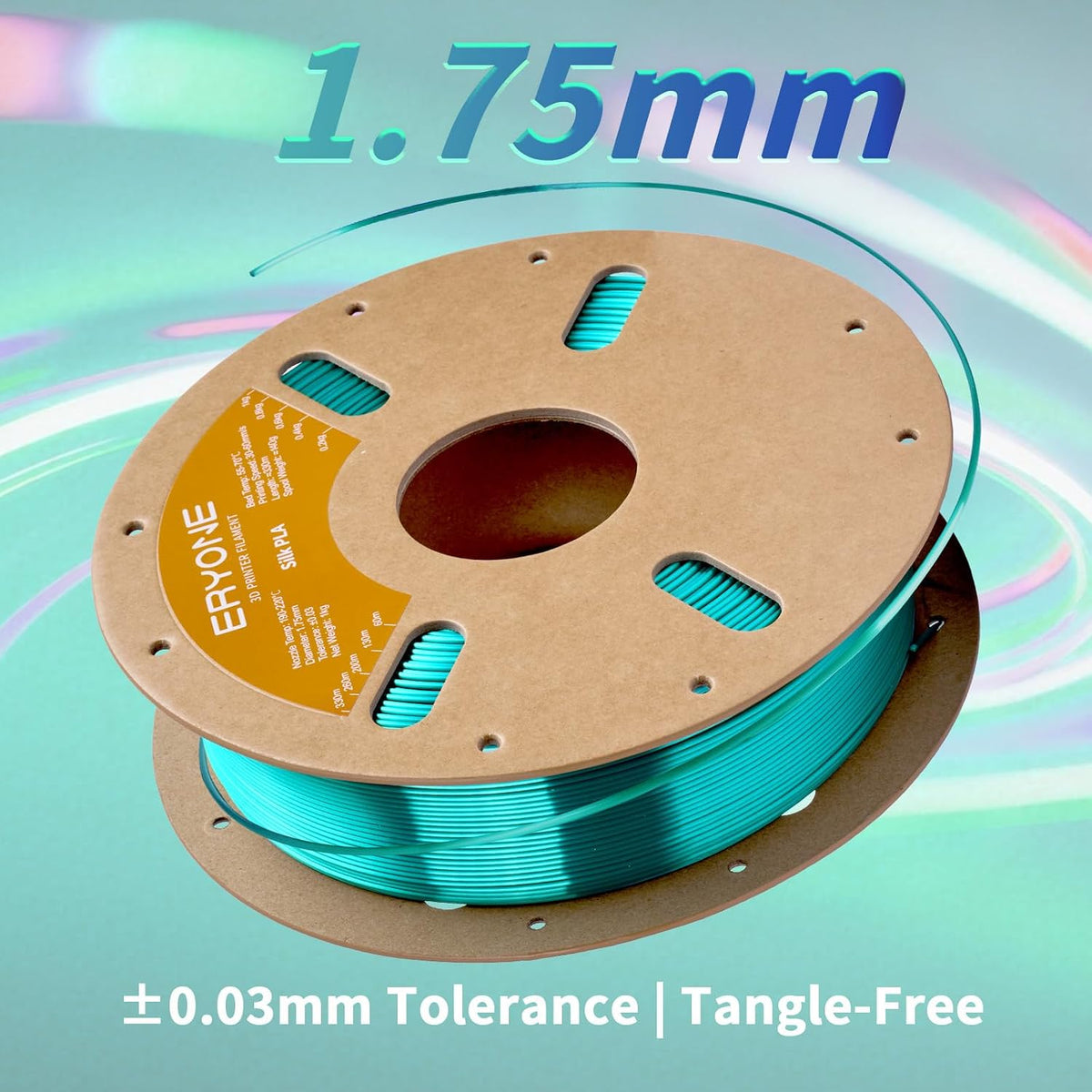 ERYONE Filamento PLA de seda para impresora 3D, 0.069 pulgadas +\/-...