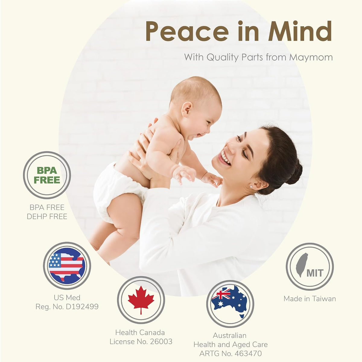 Maymom Protector de pecho extra grande de 1.339 in compatible con e...