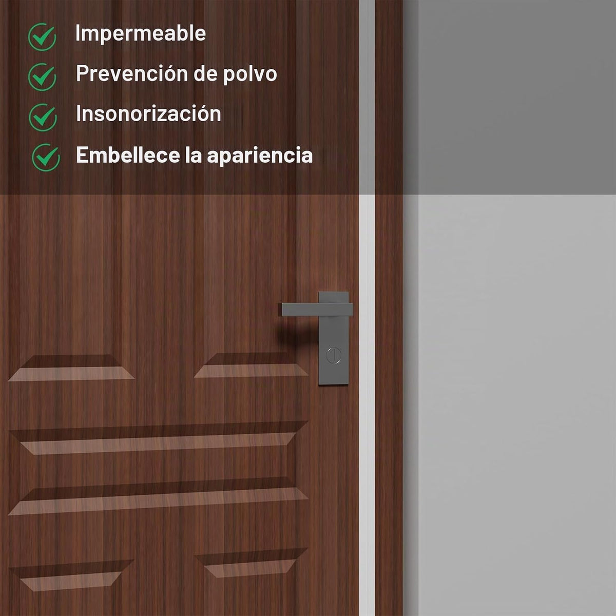 Greymond - Sello para puerta de ducha, 20 pies, blanco, 1 pulgada |...