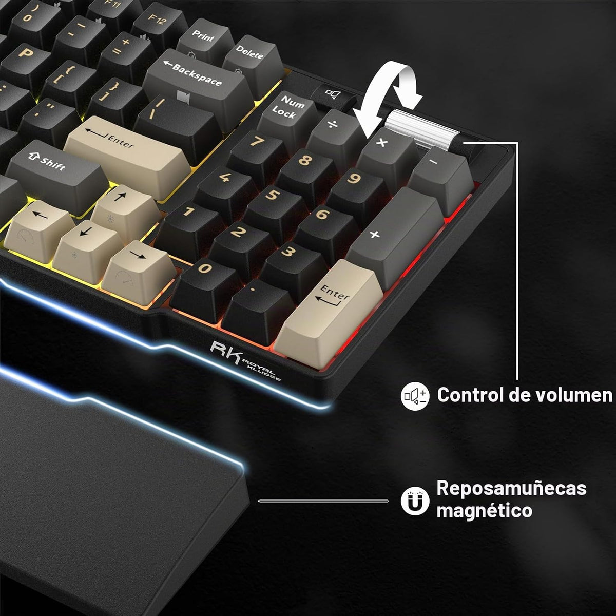 RK ROYAL KLUDGE RK96 RGB Edición Limitada, teclado mecánico inalámb...