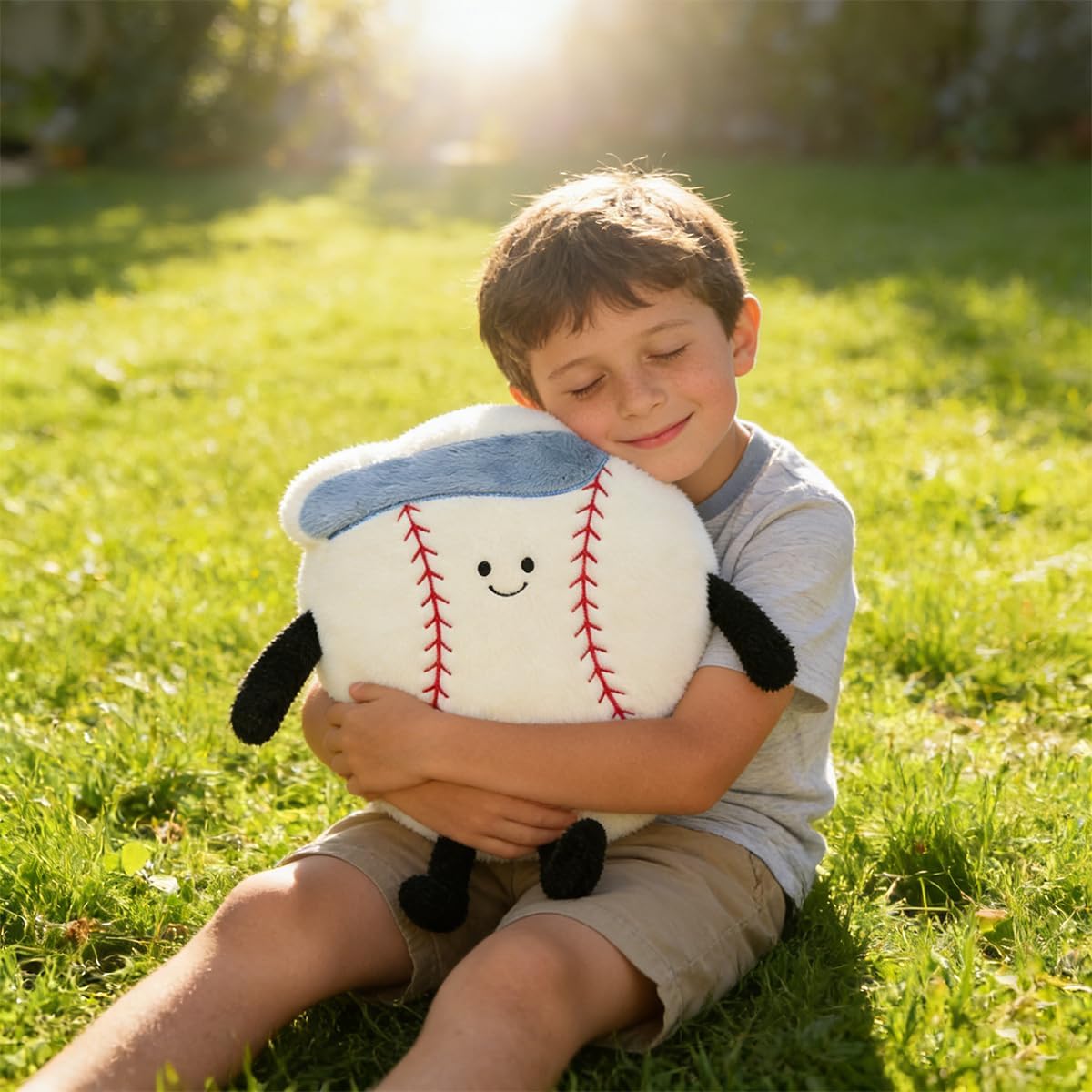 MUALML Linda Almohada de Béisbol Suave Animal de Peluche de Béisbol...
