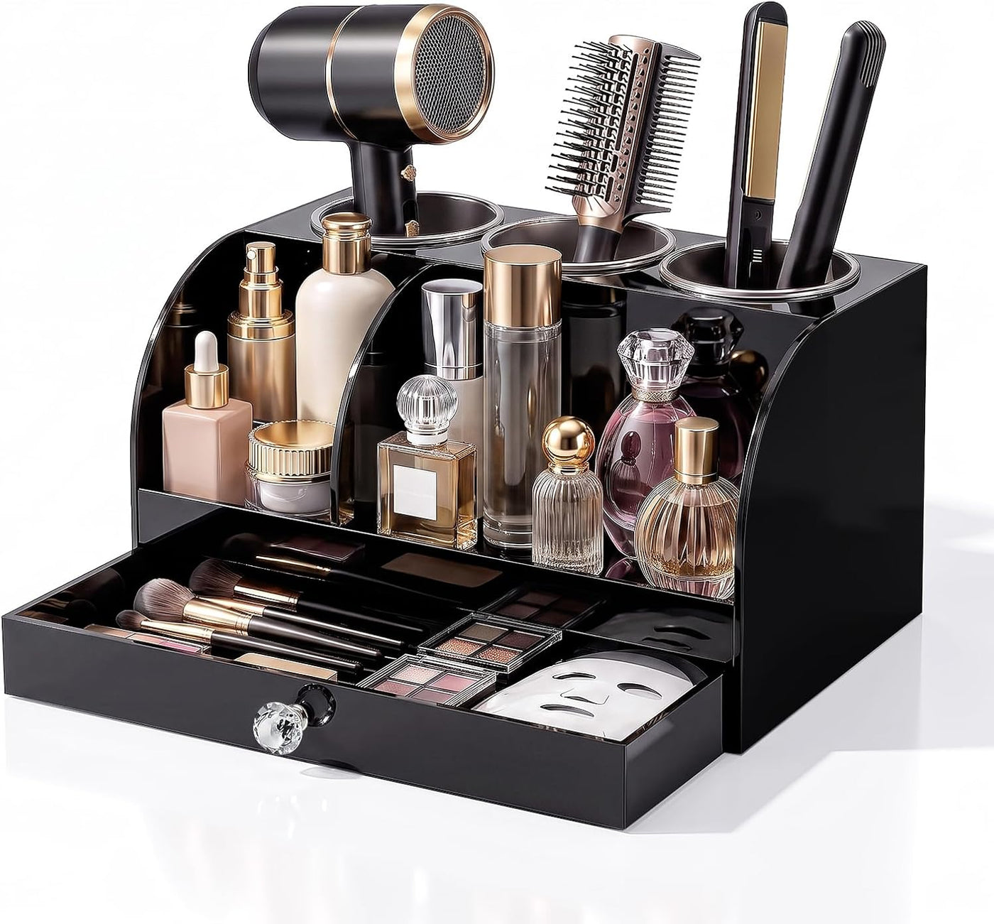 Organizador de herramientas para el cabello con cajón, organizador...