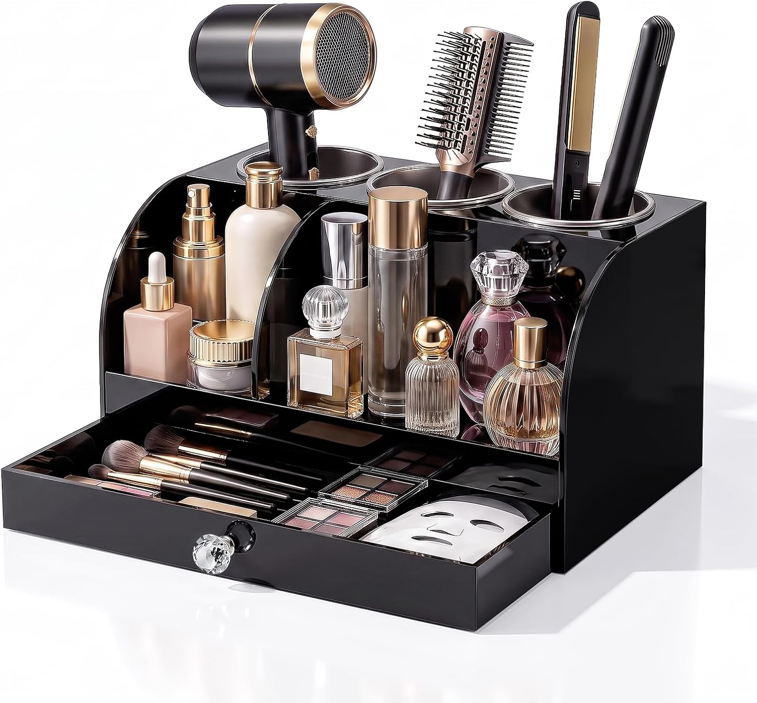 Organizador de herramientas para el cabello con cajón, organizador...