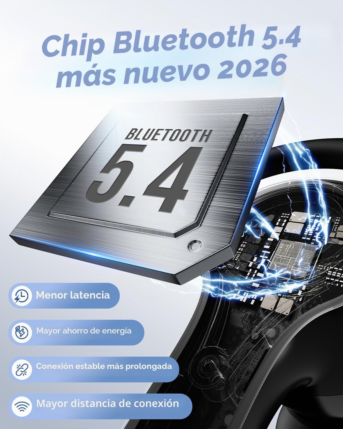 Ngsod Auricular Bluetooth V5.4, auricular inalámbrico USB Dongle co...