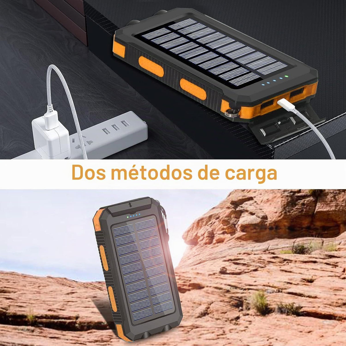 YELOMIN Banco de energía solar de 38800 mAh, cargador portátil USB-...