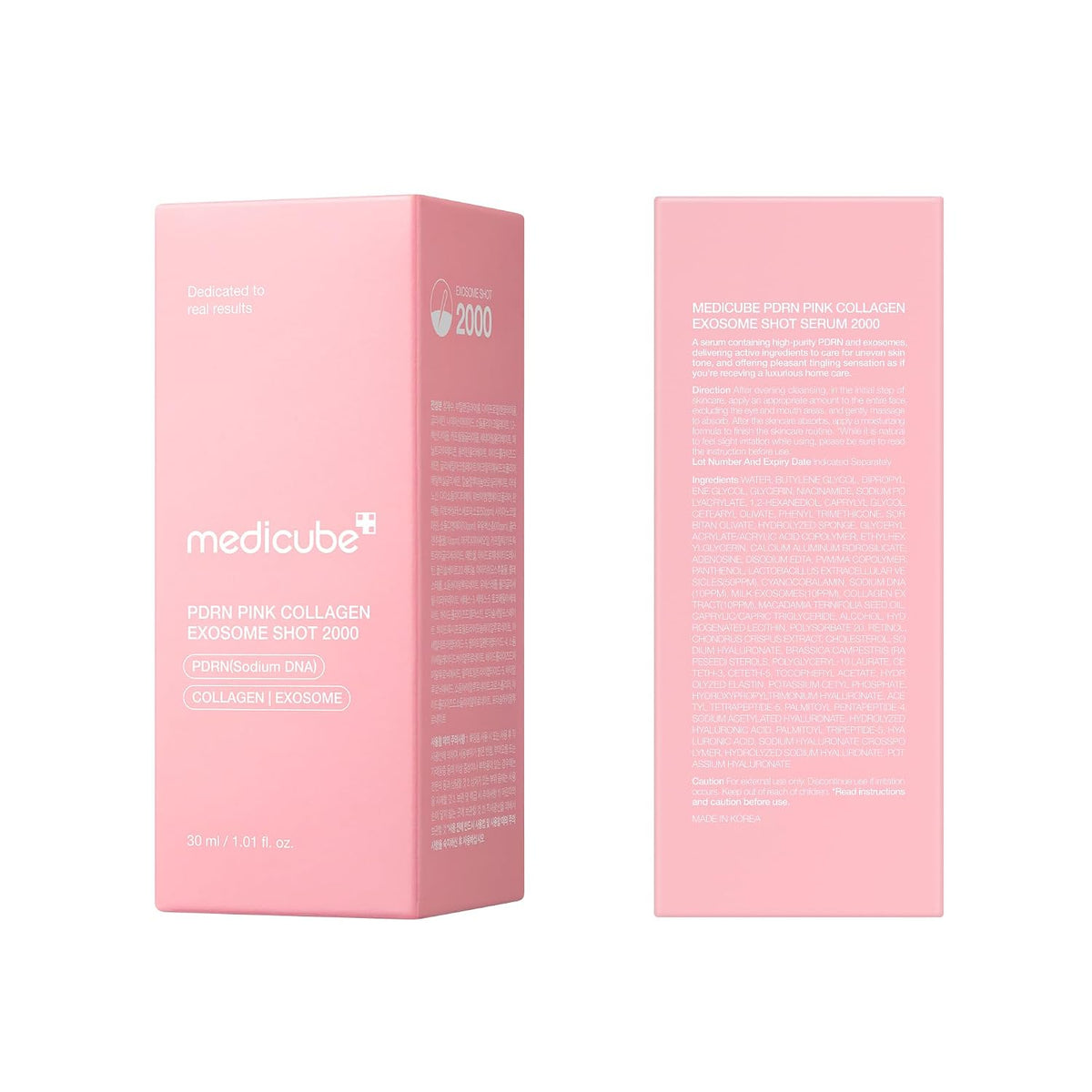 medicube Exosome Shot PDRN Pink Collagen 2000 PPM Suero facial de e...