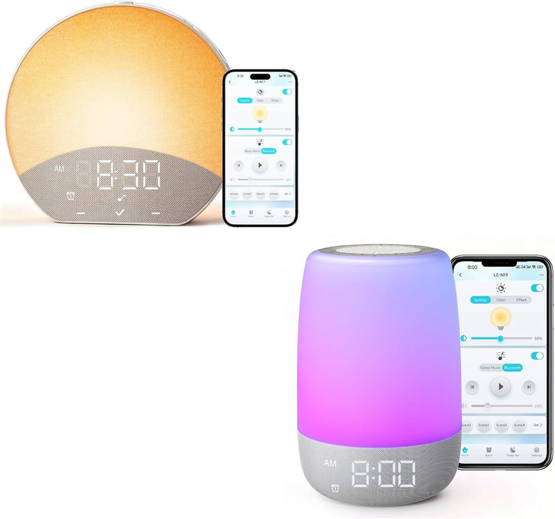 Glocusent N19 y N17 (máquina de ruido blanco + reloj despertador de...