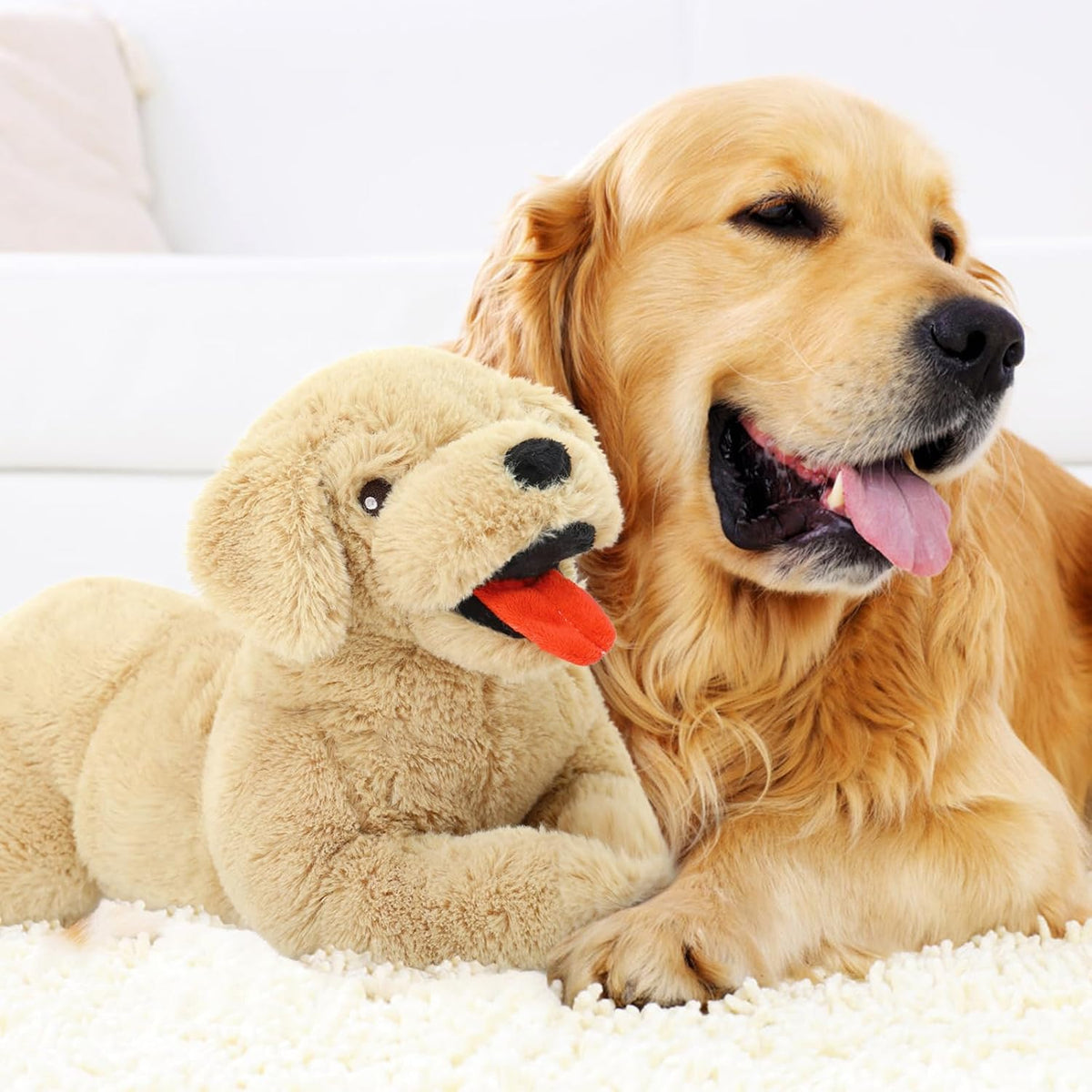 Lanmore 53 cm de animal de peluche de perro cachorro grande de pelu...