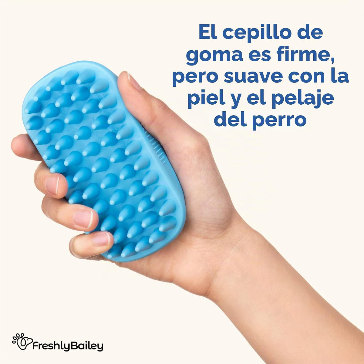 Cepillo de curry de goma para perros - Cepillo suave para cabello c...