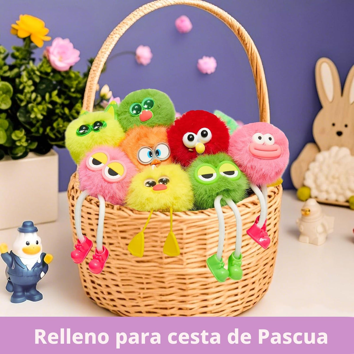 OMyFav 24 llaveros para niños, rellenos de huevos de Pascua para ni...
