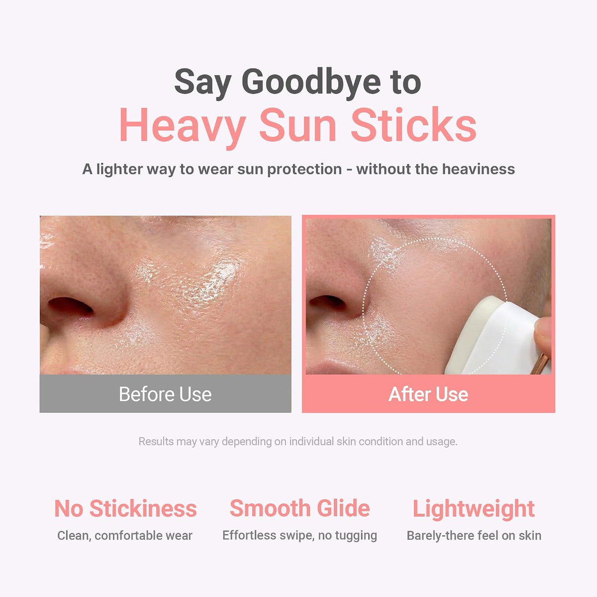 KAHI Airy Fir Sun Stick S - SPF 50+ con llavero de silicona de ping...
