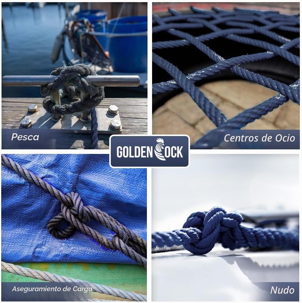 Cuerda trenzada de polipropileno resistente, poliéster y nailon, re...