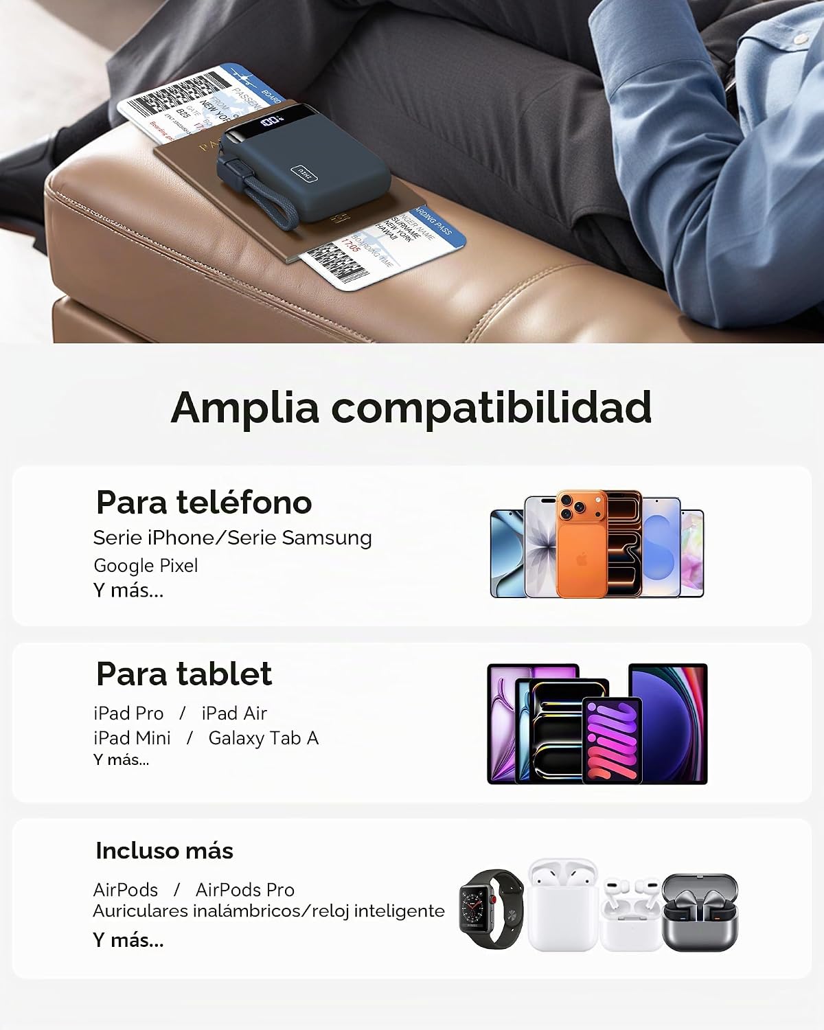 INIU Cargador portátil, banco de carga rápida más pequeño del poder...
