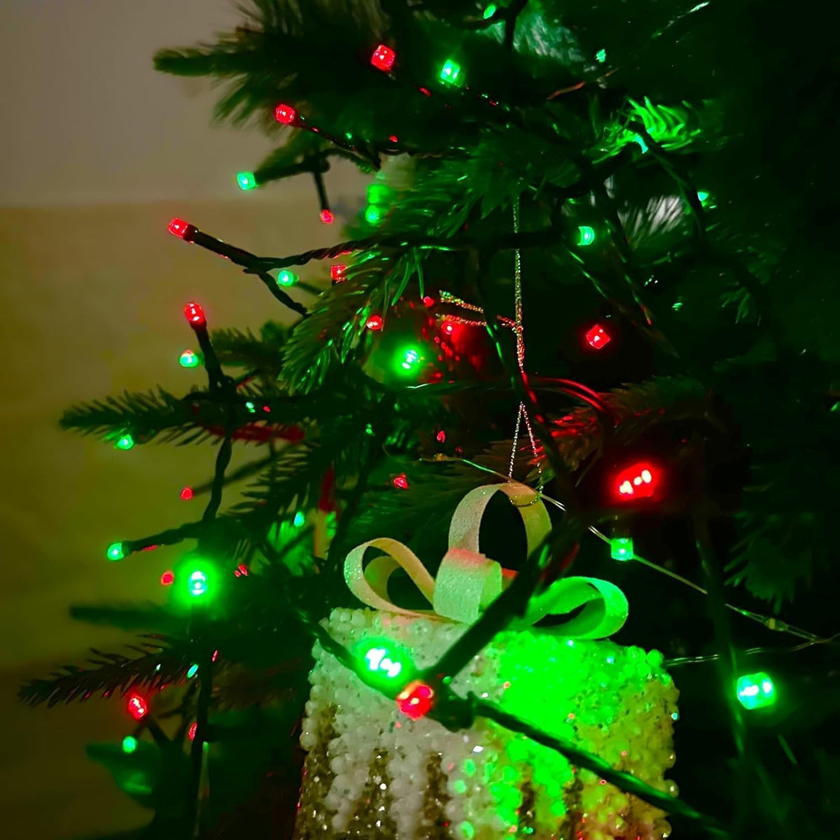 La secuencia de la Navidad del verde rojo extensible de los 75.8FT...