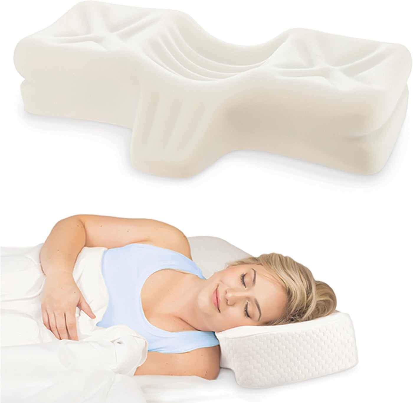 Therapeutica Almohada cervical ergonómica para aliviar el dolor de...
