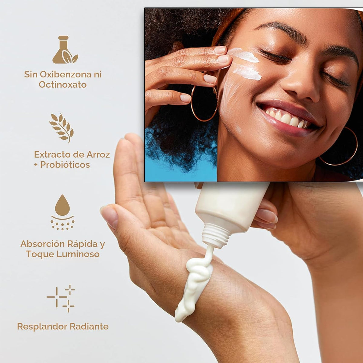 Relief Sun Protector solar coreano orgánico SPF50+, PA ++++ arroz y...