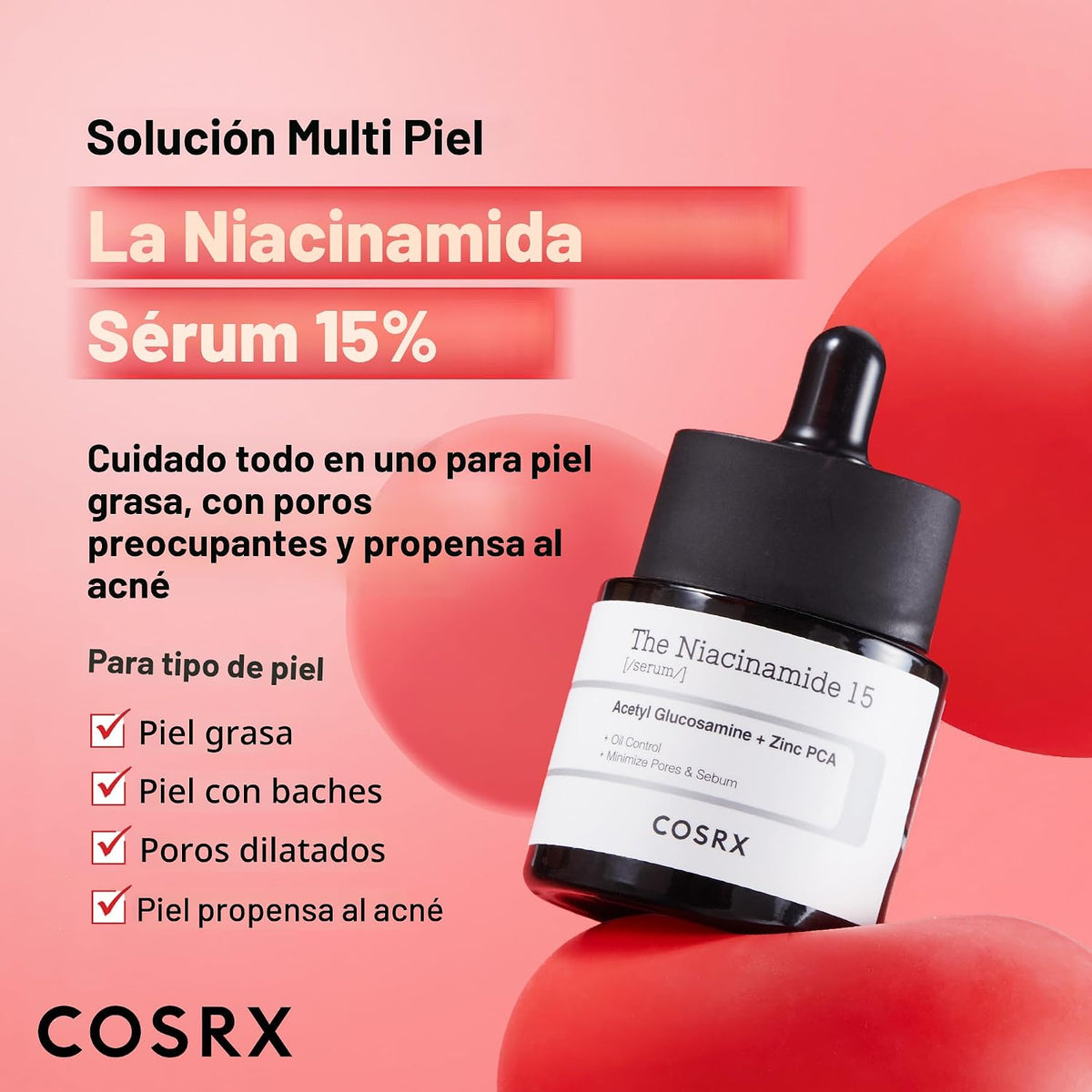 COSRX Suero facial de niacinamida al 15%, 0.67 onzas líquidas, suer...