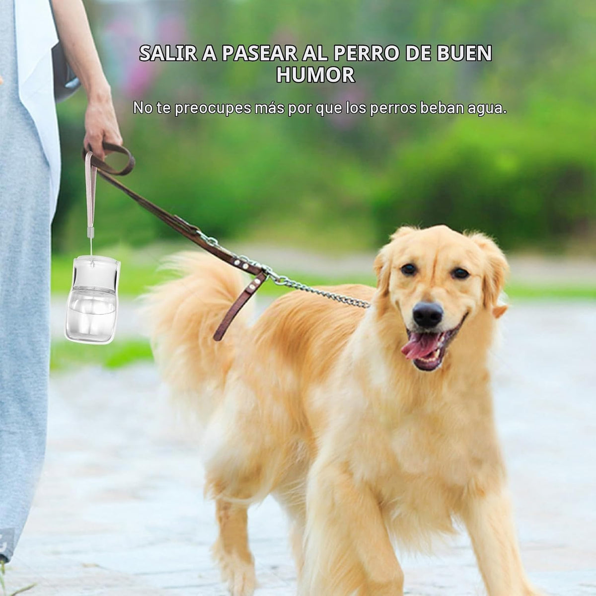 AIKIDS - Botella de agua portátil para perros plegable | Dispensado...