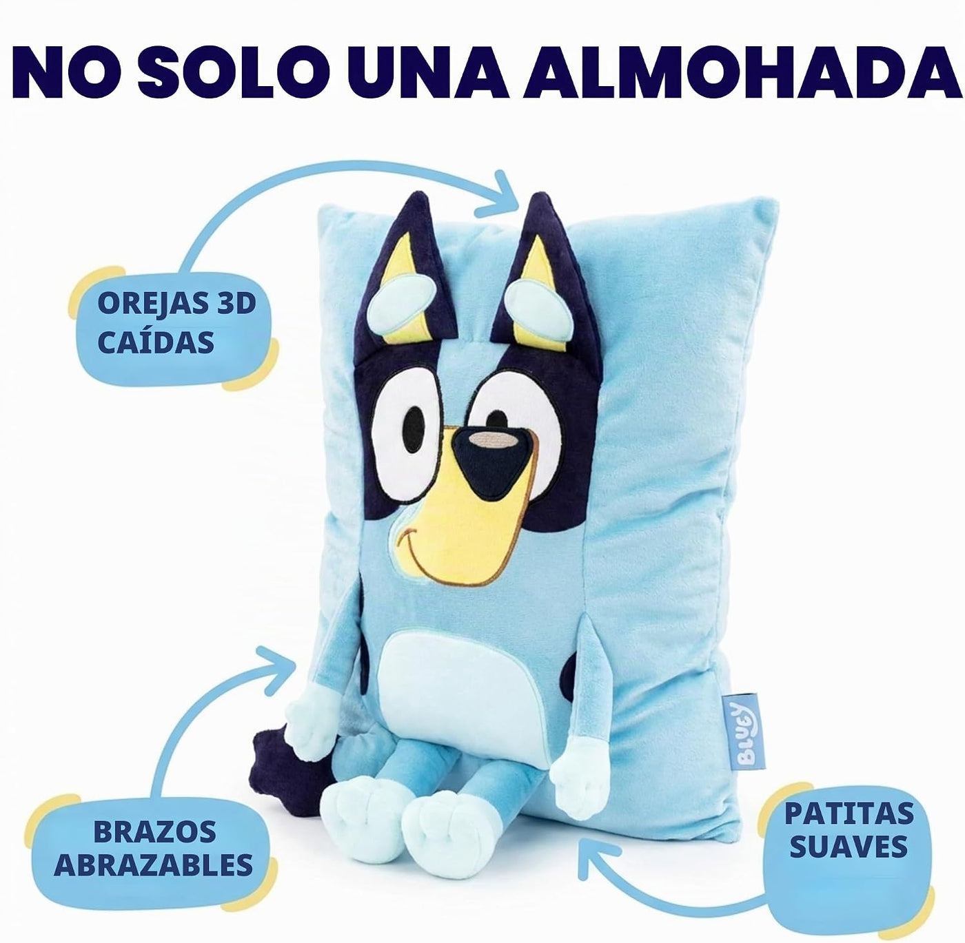 Almohada de Abrazo Bluey - Almohada Decorativa de Felpa Super Suave...