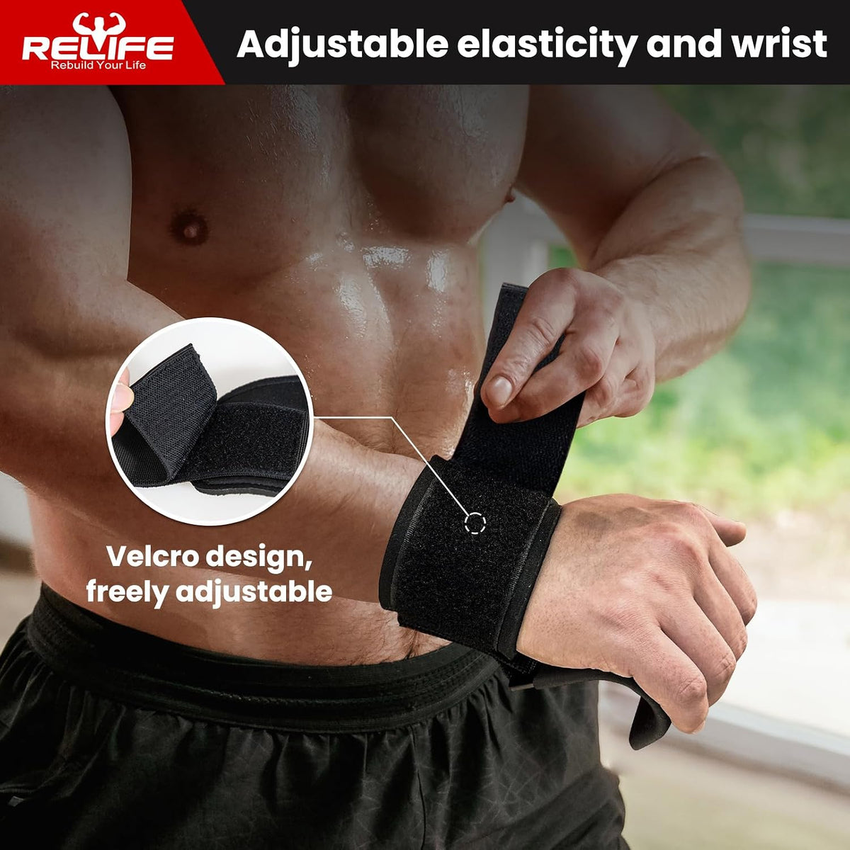 RELIFE REBUILD YOUR LIFE Ganchos de levantamiento para hombres y mu...