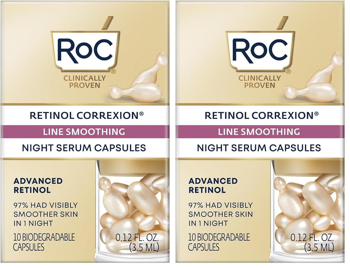 RoC Retinol Correxion Line - Cápsulas de suero de noche suavizante,...