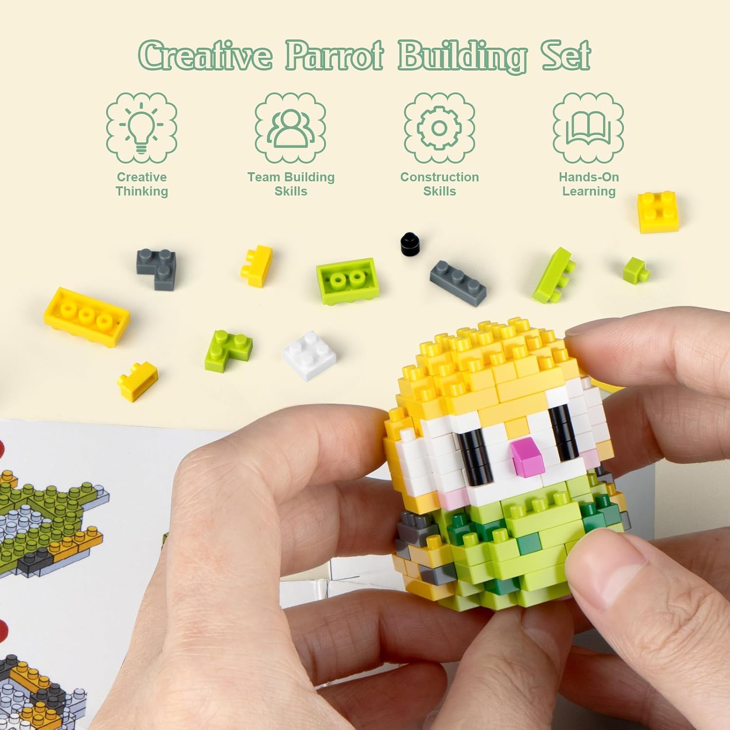 IBLOTIME Micro Parrot Building Sets Pascua Paquete de 10 Mini Bird...