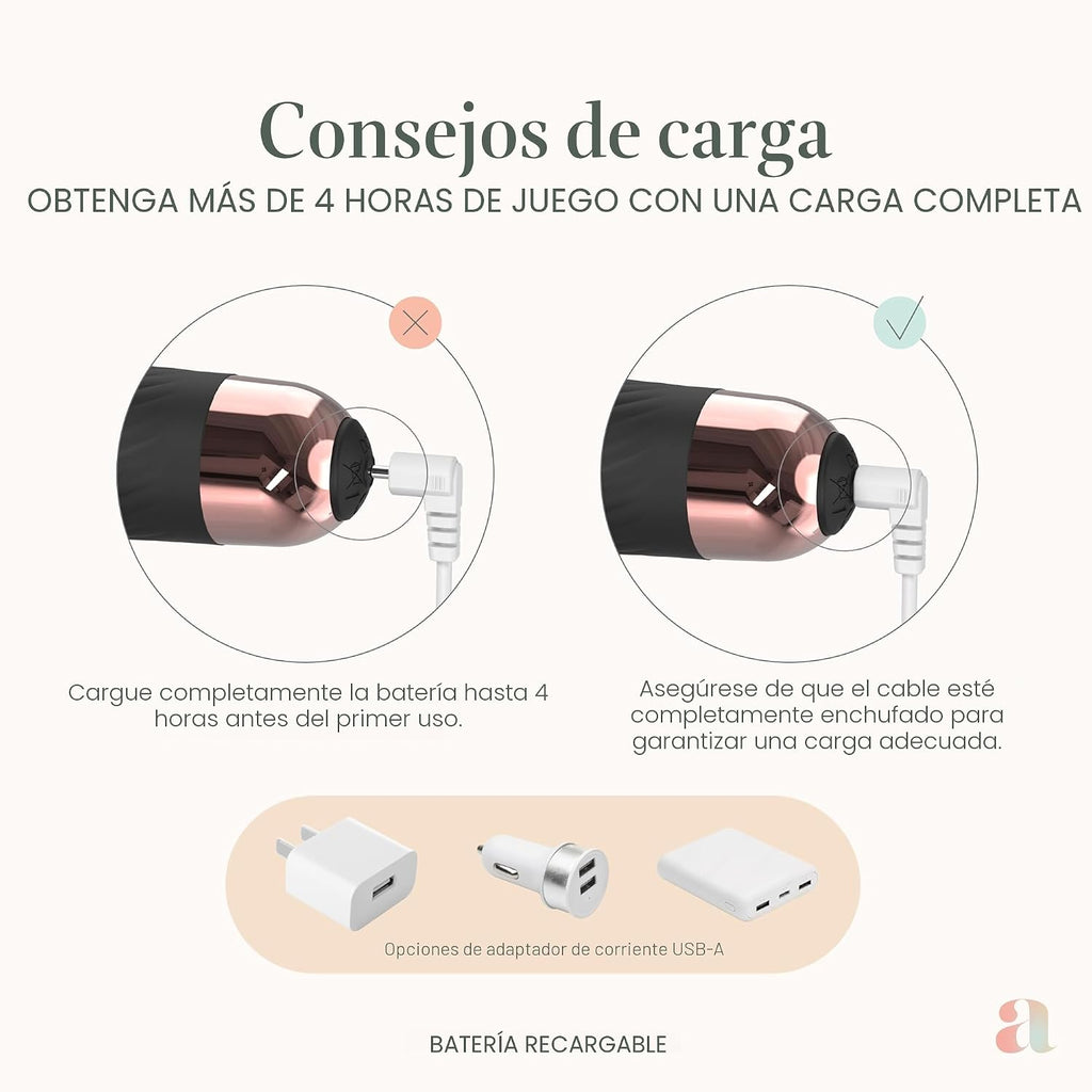 Vibrador Ava para mujeres \u2013 Vida útil de la batería de 4 horas...