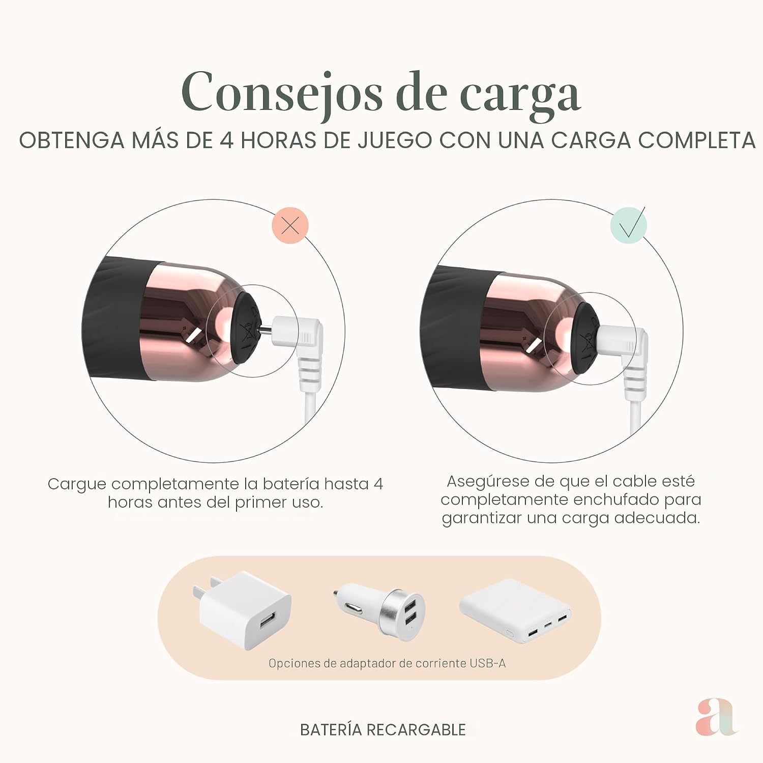 Vibrador Ava para mujeres \u2013 Vida útil de la batería de 4 horas...