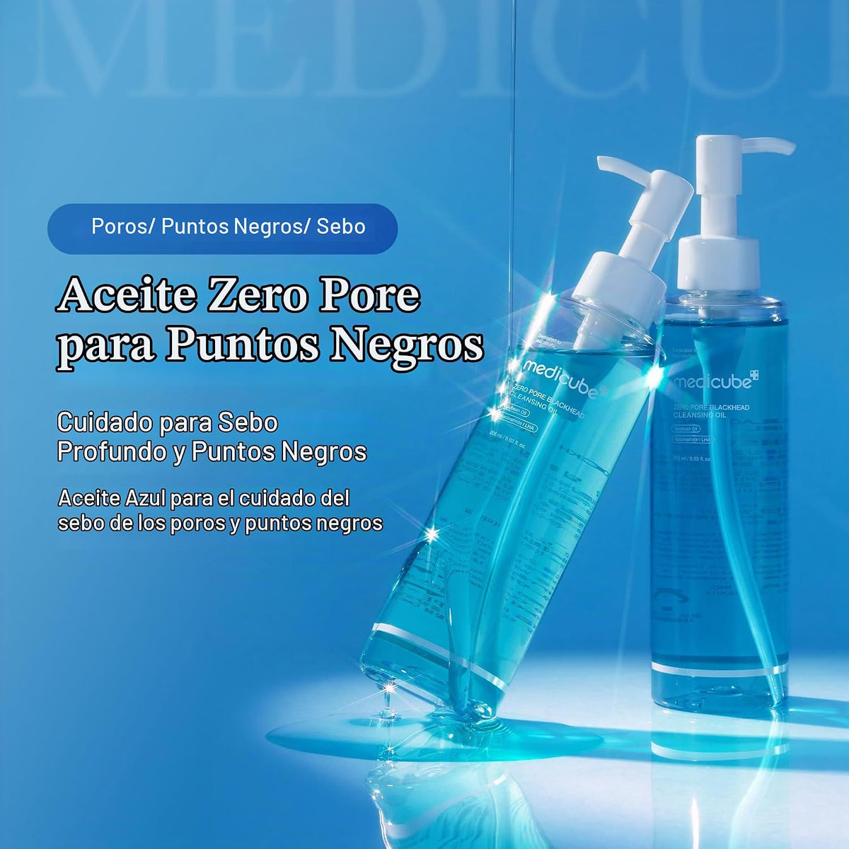 medicube Glass Glow Flawless Pore Care Duo: aceite limpiador de pun...