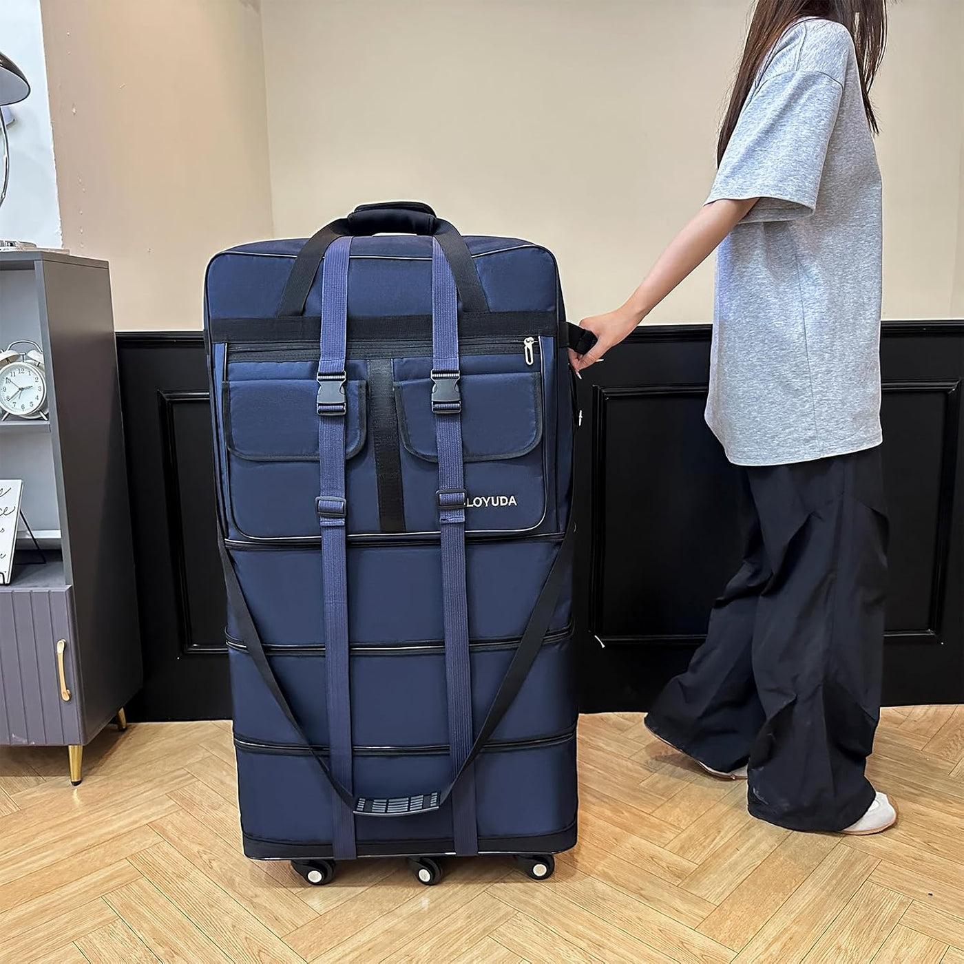 Gloyuda Equipaje Expandible de 130L, Maleta de 40 Pulgadas con Rued...