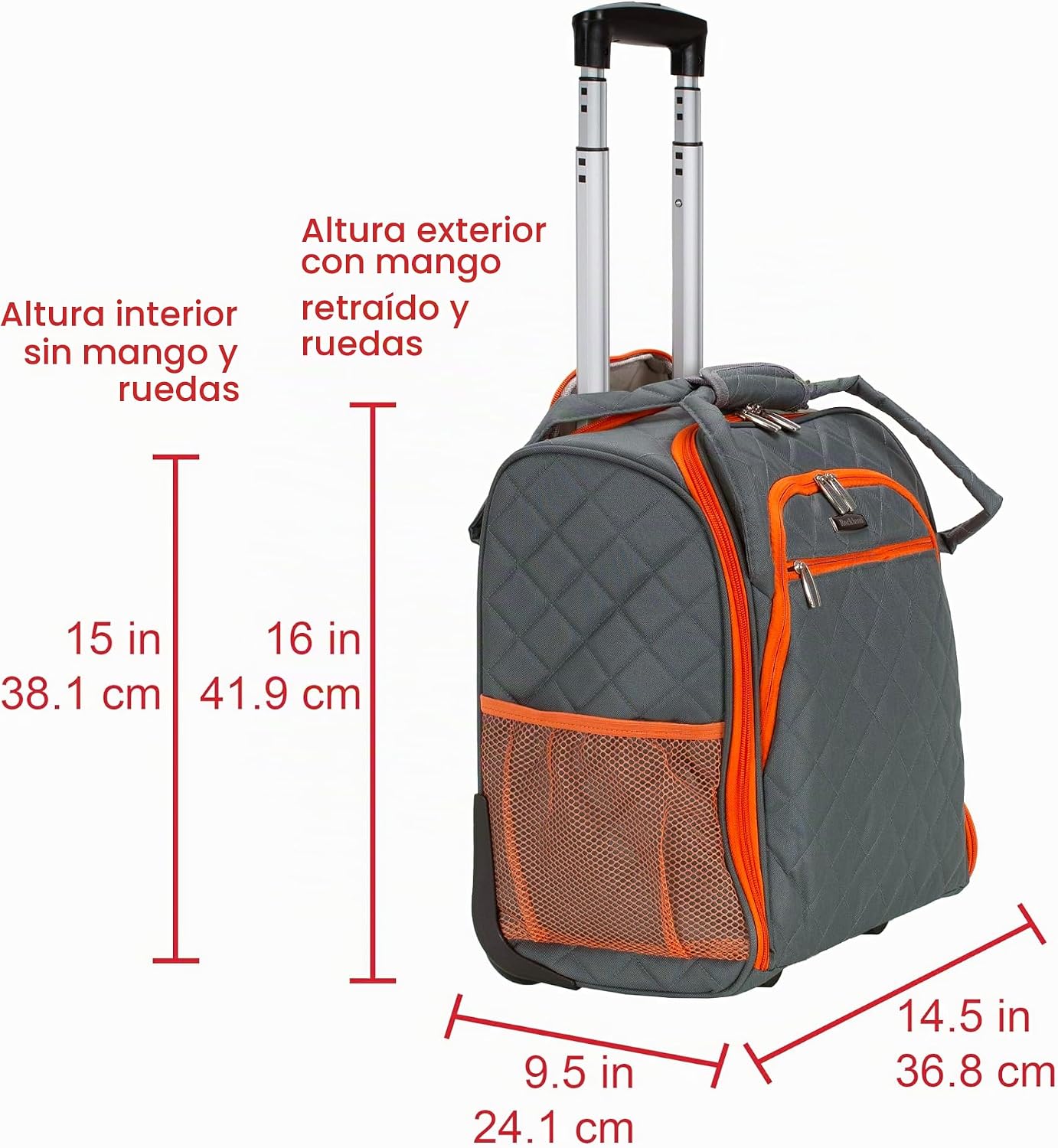 Rockland Melrose - Maleta con ruedas, de porte vertical, para caber...